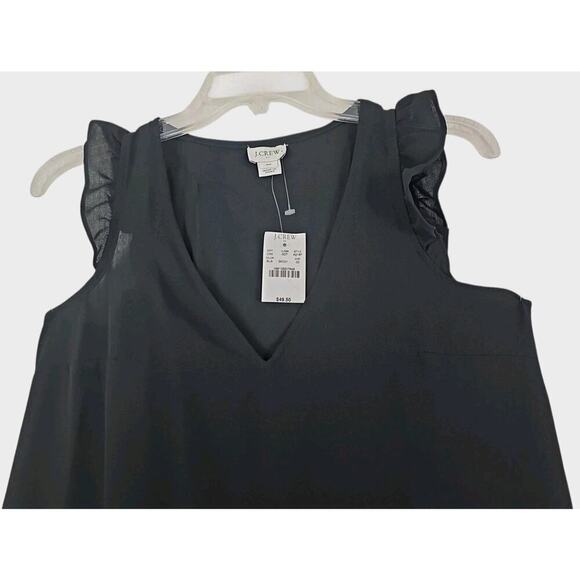 J.Crew ~Woman Size 00~ Black Top V-Neck Shirt NWT. - Picture 7 of 10